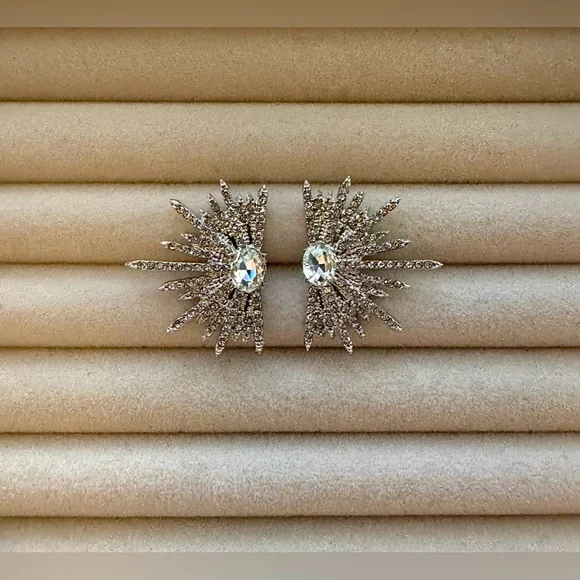 ✨ Stunning Zircon Winged Stud Earrings - Picture 4 of 10